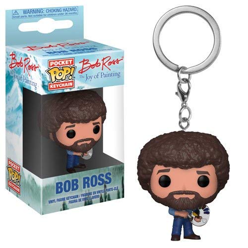 Product Cover Funko POP! Keychain: TV Bob Ross Collectible Figure, Multicolor