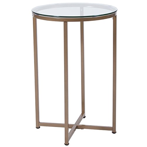 Product Cover Flash Furniture Greenwich Collection Glass End Table with Matte Gold Frame - NAN-JH-1786ET-GG