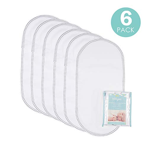 Product Cover TILLYOU Larger Softer Changing Pad Liners Waterproof, Washable Reusable Changing Table Cover Liners Double Layers, 100% Cotton Flannel Surface, 27