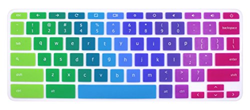 Product Cover Silicone Keyboard Cover Skin for Acer Chromebook R11 CB3-131 CB5-132T, Acer Chromebook R13 CB5-312, Acer Chromebook 14 CB3-431 CP5-471, Acer Chromebook 15 CB3-531/532 CB5-571 C910 (Rainbow)