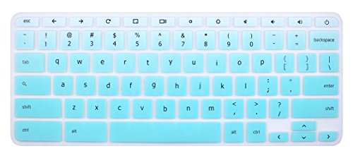 Product Cover Silicone Keyboard Cover Skin for Acer Chromebook R11 CB3-131 CB5-132T, 2017 Acer Premium R11 Convertible, Acer Chromebook R13 CB5-312, Acer Chromebook 14 CB3-431 CP5-471 (Ombre Mint Green)