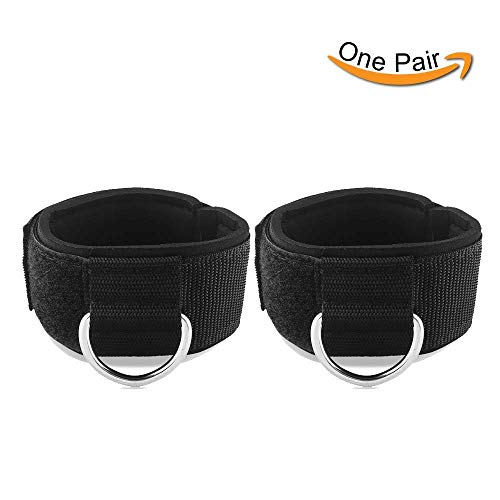 Product Cover JoyFit - Ankle Straps with Pad and D Ring for Cable Machine, Gym, Legs, Butt, Glute Exercises for Men and Women