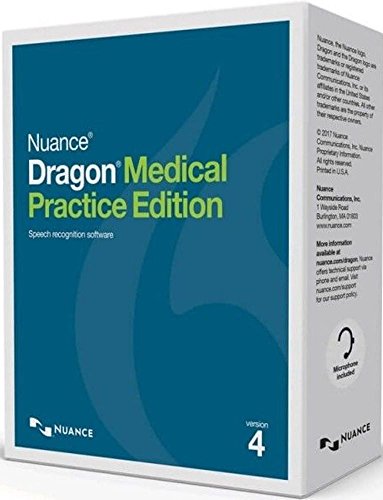 Product Cover Nuance A709AX0040 Dragon Medical Practice Edition 4 Speech Recognition Software, Medical Vocabularies and Acoustic Models Tuned for the Way Clinicians Speak, Simplified Interaction with EHRs