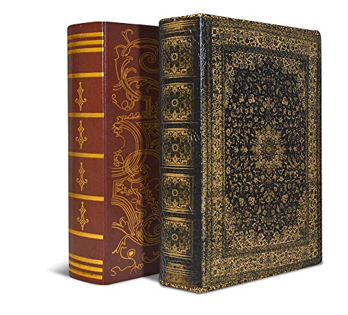 Product Cover Bellagio-Italia Old World DVD Storage Book Box Combo Pack- Includes One Imperial, and One Persian Design - Store Up to 96 Discs or Valuables Discretely
