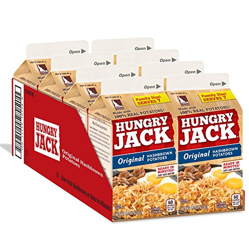 Product Cover Hungry Jack Real Potato, Gluten Free, Original Hashbrowns 4.2oz (8 Pack)