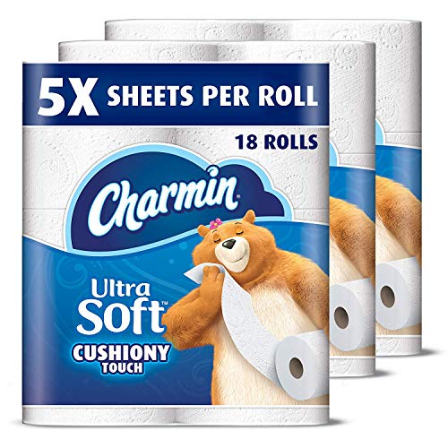 Product Cover Charmin Ultra Soft Cushiony Touch Toilet Paper, 18 Family Mega Rolls (Equal to 90 Regular Rolls)