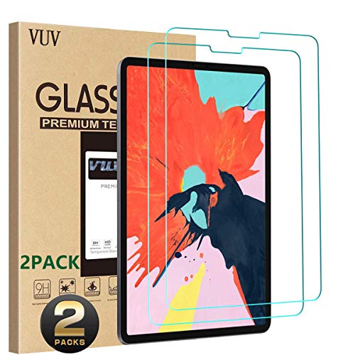 Product Cover [2 Pack] New iPad Pro11'' Screen Protector, VUV Clear Premium Tempered Glass Film [Scratch-Resistant] 9H Hardness HD All-Screen Apple Pencil Compatible Screen Protector  (New Pro 11)