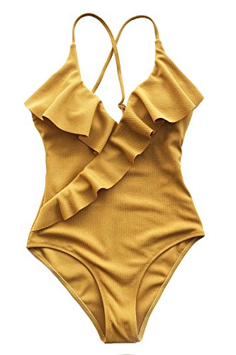 Product Cover CUPSHE Women's Happy Ending Solid One-Piece Swimsuit Beach Swimwear Bathing Suit