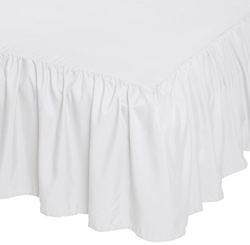 Product Cover AmazonBasics Ruffled Bed Skirt, 16 Inch Skirt Length, Queen, Bright White
