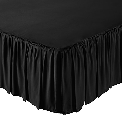 Product Cover AmazonBasics Ruffled Bed Skirt - King, Black