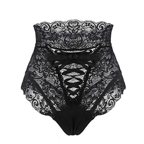 Product Cover Women's Bandage Sexy Lingerie Sexy Bare Imitation Lace Underpants Black