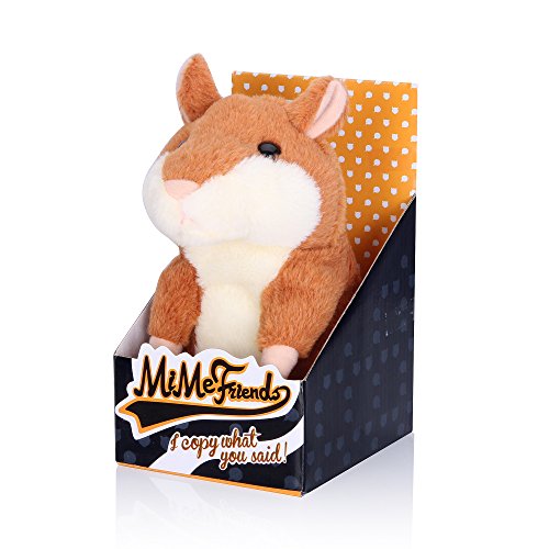 Product Cover Woodyotime Talking Back Hamster Toy Repeats What You Say Plush Animal Electronic Pet Mimicry Toy for Boys and Girls Stuffed Animals Perfect Friend and Birthday (Brown)