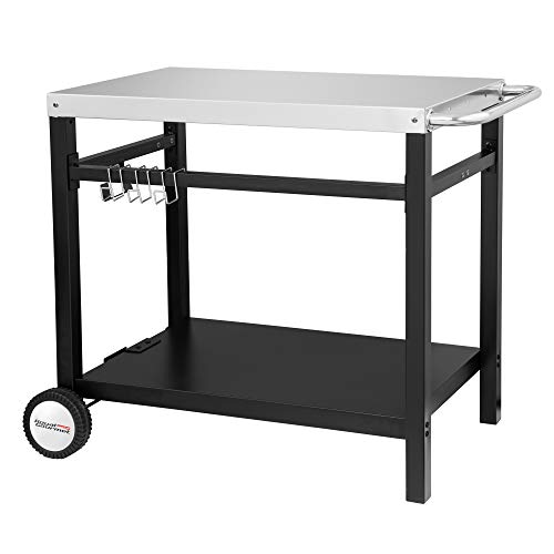 Product Cover Royal Gourmet Double-Shelf Movable Dining Cart Table,Commercial Multifunctional Stainless Steel Flattop Worktable PC3401S