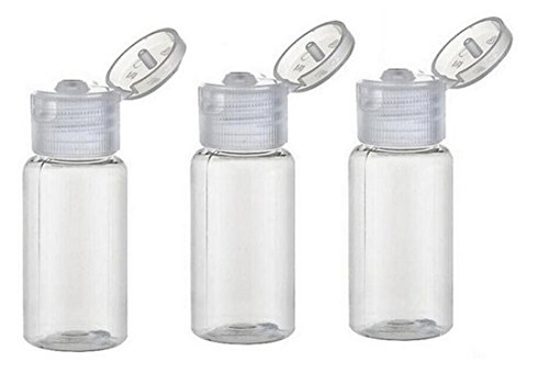 Product Cover 24PCS 15ml / 0.5oz Empty Clear Plastic Flip Cap Cosmetic Dispenser Bottle Container Vial Pot For Shampoo Lotions Emollient Water Shower Gel Emulsion Sample Toiletry Labs
