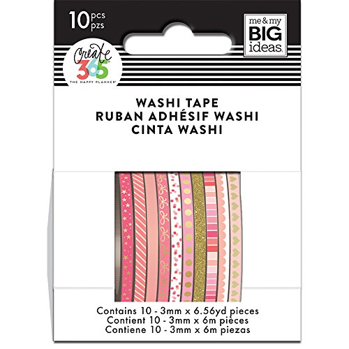 Product Cover me & my BIG ideas WTSS-07 The Happy Planner Mini Washi Tape, Pink Hues