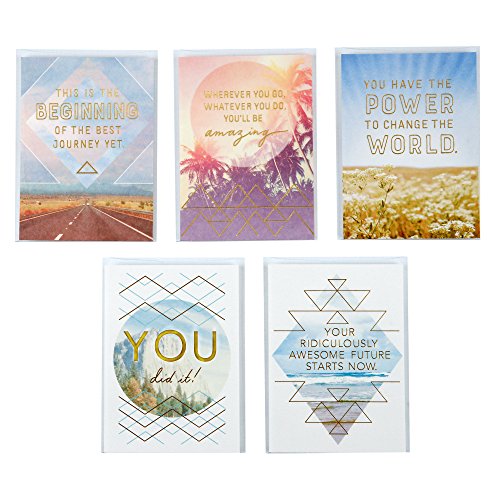 Product Cover Hallmark Studio Ink Fun Graduation Cards Assortment, Ridiculously Awesome Future (5 Cards with Envelopes)