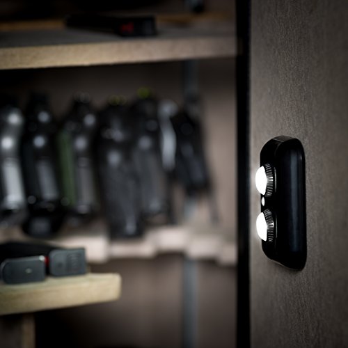 Product Cover ILLUMISAFE LIGHTS Gun Safe Light with PIR Motion Sensor Light Activation - Two Adjustable and Rotatable LED Lens for Directional Lighting Inside Your Safe