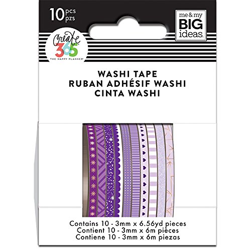 Product Cover me & my BIG ideas WTSS-08 The The Happy Planner Mini Washi Tape, Purple Hues