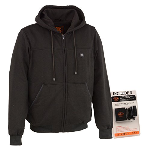 Product Cover Milwaukee Performance-Men's Heated Hoodie w/Front&Back Heating Elements-BATTERY PACK INCLUDED-BLACK-2X-LARGE