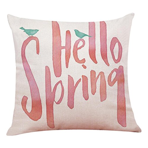 Product Cover Lavany Pillow Cases, Pillow Covers Floral Words Printed Pillowcases Cushion Home Car Sofa Decorative (A)