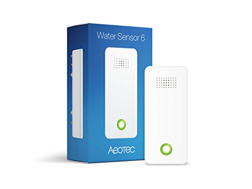 Product Cover Aeotec Water Sensor 6 for Home Security Z-Wave Plus Water Leak Detector Smart Flood Sensor Freeze Sensor Temperature Detector (Water Sensor 6)