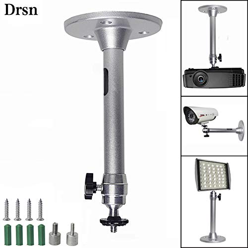 Product Cover Mini Ceiling Projector Mount - for Projectors CCTV DVR Cameras - Drsn Angle Adjustable Projection - Length 175mm/6.88in Silver