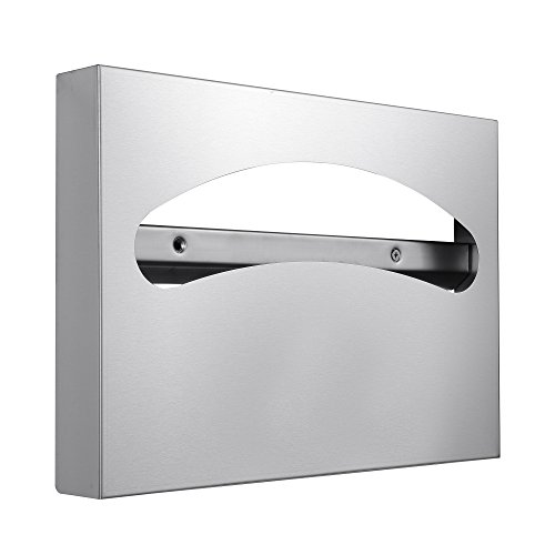 Product Cover Toilet Seat Cover Dispenser - 304 Grade Stainless Steel - 250 Single or 1/2 Fold Capacity - by Dependable Direct