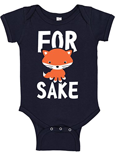 Product Cover Panoware Funny Baby Onesie | for Fox Sake, Navy, 3-6 Months