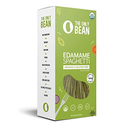 Product Cover The Only Bean - Organic Edamame Spaghetti Pasta, Gluten Free Noodles (8oz) (1 Pack)