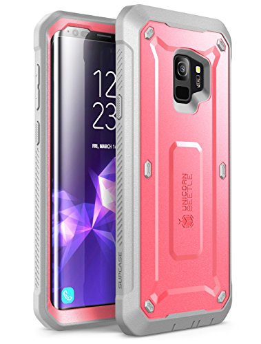 Product Cover SUPCASE Unicorn Beetle Pro Series Case Designed for Galaxy S9, with Built-in Screen Protector Full-Body Rugged Holster Case for Galaxy S9 (2018 Release) (Pink)