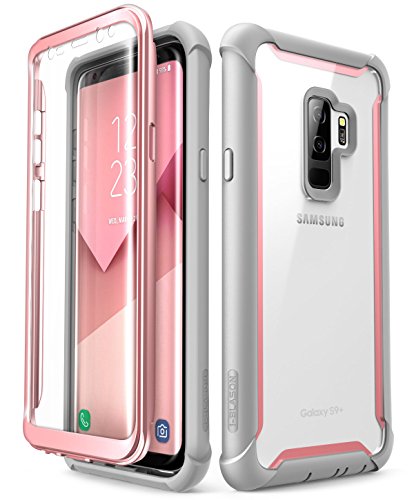 Product Cover i-Blason Case for Galaxy S9+ Plus 2018 Release, [Ares] Full-body Rugged Clear Bumper Case with Built-in Screen Protector (Pink)