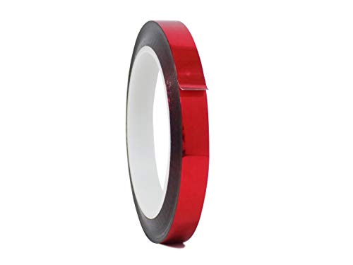 Product Cover WOD MPFT2 Red Metalized Polyester Mylar Film Tape with Acrylic Adhesive, 1/2 inch x 72 yds. Excellent Chemical and Thermal Stability (Available in Multiple Colors & Sizes)