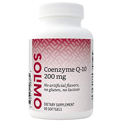 Product Cover Amazon Brand - Solimo Coenzyme Q10 200 mg - Normal Energy Production, Supports Cardiovascular Health - 3 Month Supply (90 Softgels)