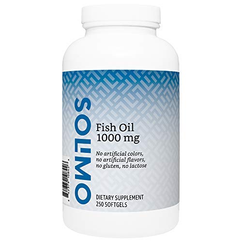 Product Cover Amazon Brand - Solimo Fish Oil 1000 mg, 250 Softgels, Eight Month Supply