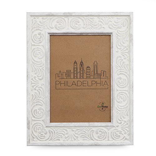 Product Cover EcoHome 8x10 Picture Frame - Wall Mount or Desktop Display, Distressed White