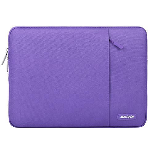 Product Cover MOSISO Laptop Sleeve Bag Compatible with 13-13.3 inch MacBook Pro, MacBook Air, Notebook Computer, Vertical Style Water Repellent Polyester Protective Case Cover with Pocket, Ultra Violet