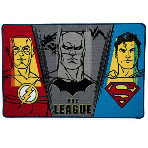 Product Cover Delta Children Soft Area Rug with Non Slip Backing, DC Comics Justice League
