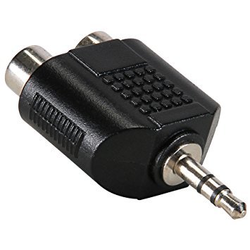 Product Cover Gtd Essentials GTD-93 2 RCA Female to 3.5mm Stereo Male Audio Jack Connector (Black)
