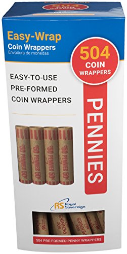 Product Cover Royal Sovereign Preformed Coin Wrappers, 504 Penny Coin Wrappers (FSW-504P)