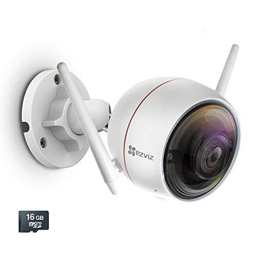 Product Cover EZVIZ C3W / ezGuard 1080p - Wireless Wi-Fi Security Camera with Remote Activated Alarm System and Pre-Installed 16GB microSD Card