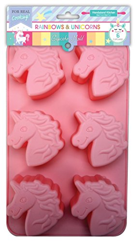 Product Cover Handstand Kitchen Rainbows and Unicorns Silicone Unicorn Shaped Cupcake Mold