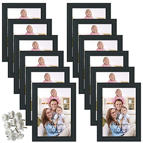Product Cover Giftgarden 4x6 Picture Frame Black Photo Frames for Wall or Tabletop, Set of 12