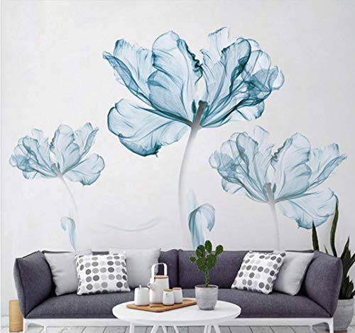 Product Cover DERUN TRADING Wall Stickers & Murals Home Décor Home Décor Accents for Living Room Flower Wall Decals Home Improvement Paint Wall Treatments Wall Decals Murals Decor Vinyl Removable Mural Paper ...