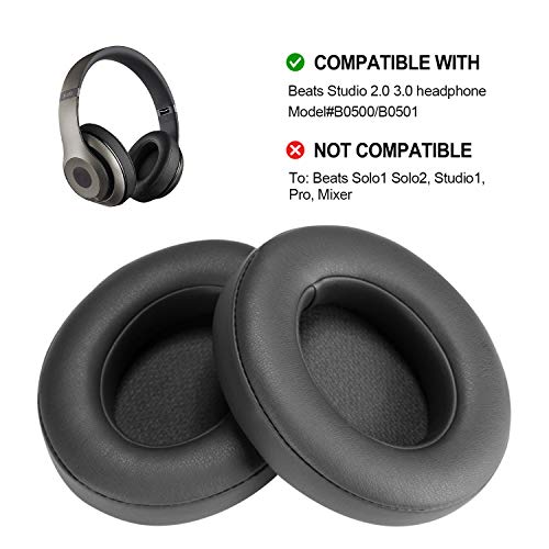 Product Cover Titanium Replacement Earpads, AGPTEK 2 Pieces Foam Ear Pad Cushion Compatible with Beats Studio 2.0 Wired/Wireless B0500 B0501 Headphone & Beats Studio 3.0