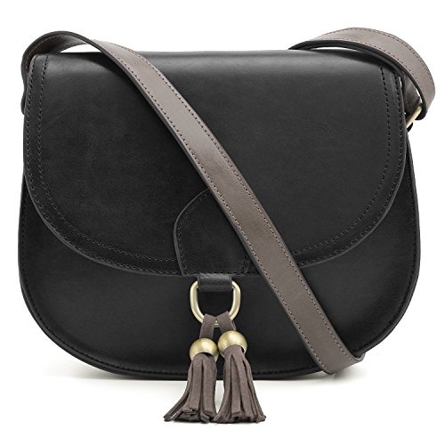 Product Cover ECOSUSI Saddle Shoulder Bags Purse Vintage Crossbody Bag for Women with Tassels