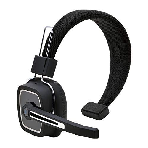 Product Cover Truck Driver Bluetooth Headset/Office Headset, Wireless Over The Head Headset with Extra Boom Noise Reduction Mic for Phones,Call Center, Skype, VoIP