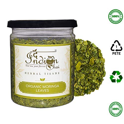 Product Cover The Indian Chai - Organic Moringa Leaves 50g | in Air Tight Jar | Boosts Immunity | Aids Digestion | Balances Sugar Levels | Herbal Tea