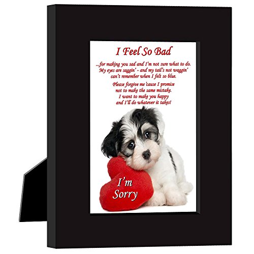 Product Cover Poetry Gifts Say I'm Sorry in a Cute Way with This Puppy and Heart Frame