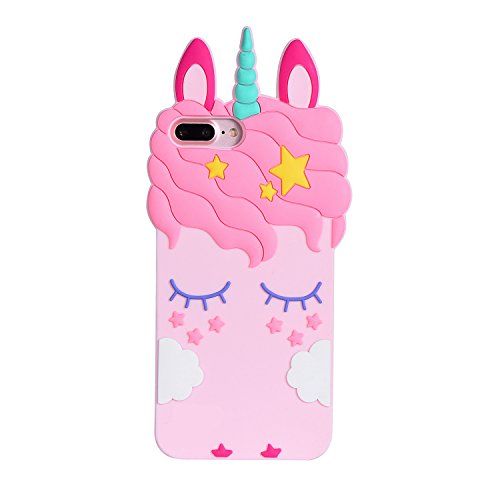 Product Cover Joyleop Unicorn Case for iPhone 6 Plus 7 Plus 8 Plus,Cute 3D Cartoon Animal Cover,Kids Girls Soft Silicone Gel Rubber Kawaii Character Cases,Fashion Unique Shockproof Shell Protector iPhone 6s + 5.5