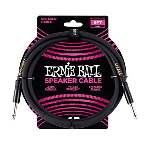 Product Cover Ernie Ball Stage and Studio Speaker Cable, Black, 6 ft